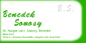 benedek somosy business card